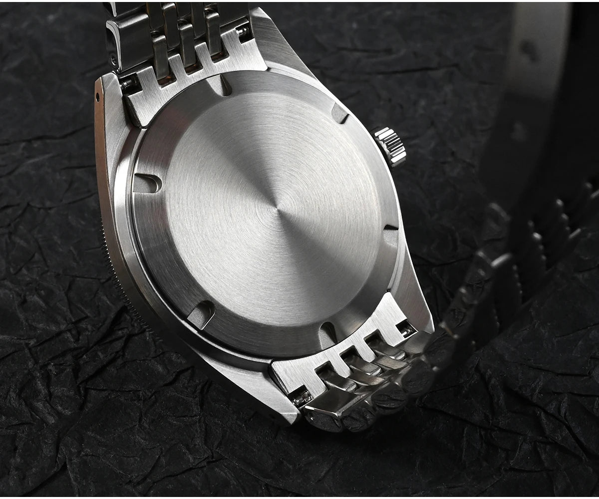 Orologio da uomo automatico San Martin 39.5mm Limited Edition con quadrante Full Lume, NH34 GMT, data a ore 6, 10Bar, Kol Saati di lusso SN0116W