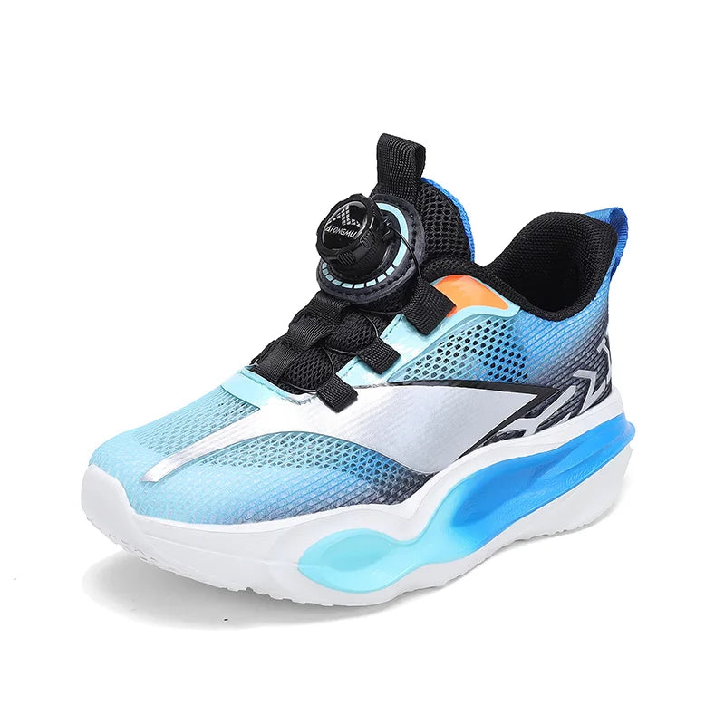 Children Sneakers Fashion Thick Soft Sole Cushioning Elastic Casual Comfortable Tennis Shoes New Lightweight Mesh Jogging Shoes