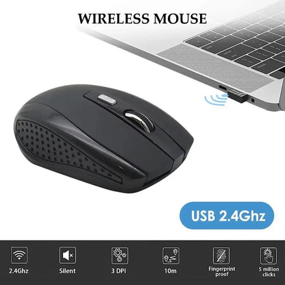Wireless Silent Mouse 2.4G Portable Mobile Optical Office Mouse Adjustable 1600 DPI Levels for Notebook PC Laptops MacBook