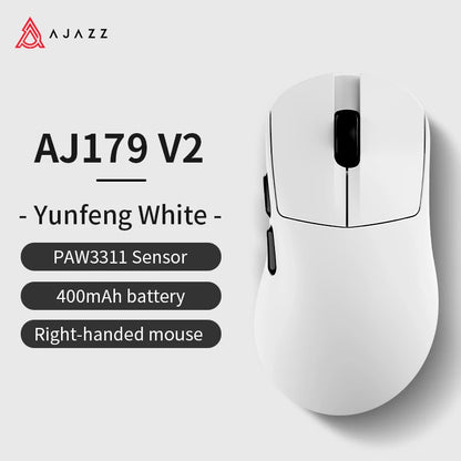 Ratón gaming inalámbrico Ajazz AJ179 APEX con base con pantalla a color, Bluetooth, PAW3395, batería de 400mAh, frecuencia de actualización de 8000Hz