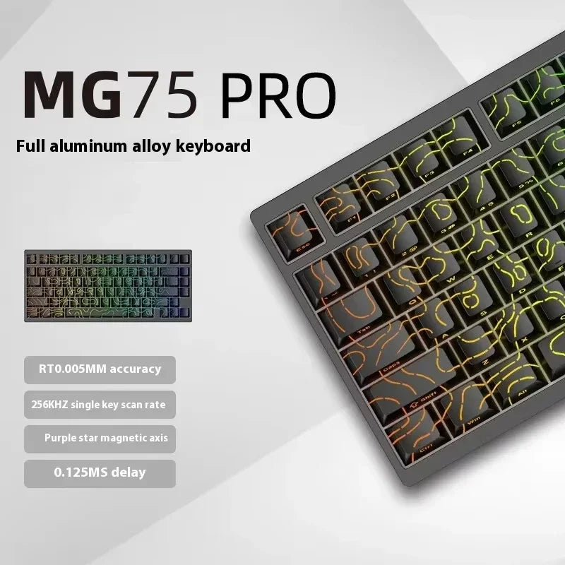 IROK MG75 Pro MG75 Max Aluminum Magnetic Gaming Computer Mechanical Keyboard 75% Rapid Trigger 8K RGB Hotswap Gamer Keyboard