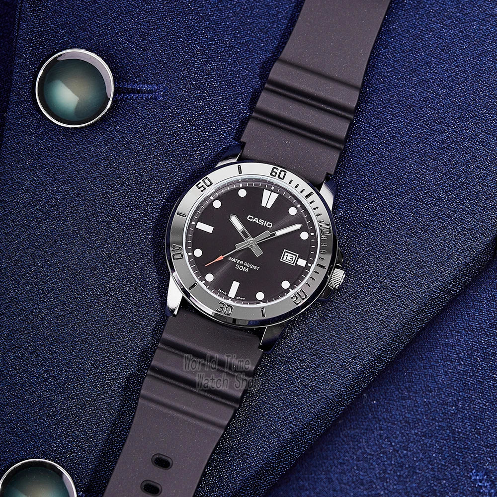 Casio watch for men business fashion resin strap atmospheric waterproof MTP-VD01-1E