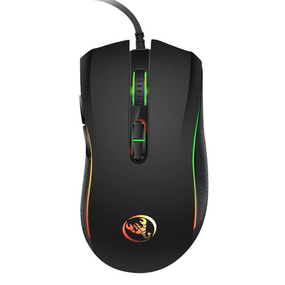 High-end Optical Professional Gaming Mouse with 7 Bright Colors LED Backlit and Ergonomic Design 3200 DPI for LOL CS Gamer