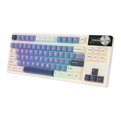 RK ROYAL KLUDGE S85 TFT Color Screen Mechanical Keyboard Tri Mode Wireless 85 Keycaps Hot-Swappable Gamer Keyboard RGB Backlit