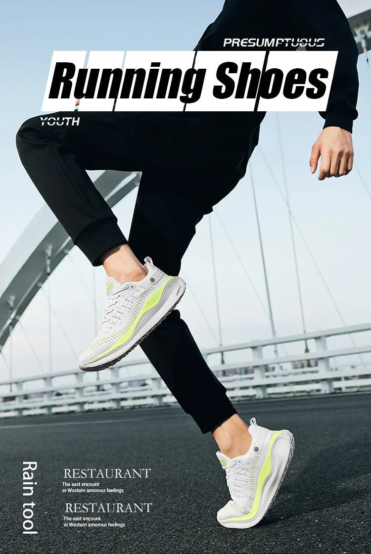 Men's Cushioned Running Shoes EVA Midsole for Shock Absorption Lightweight & Breathable Mesh Sports Sneakers for Gym and Walking