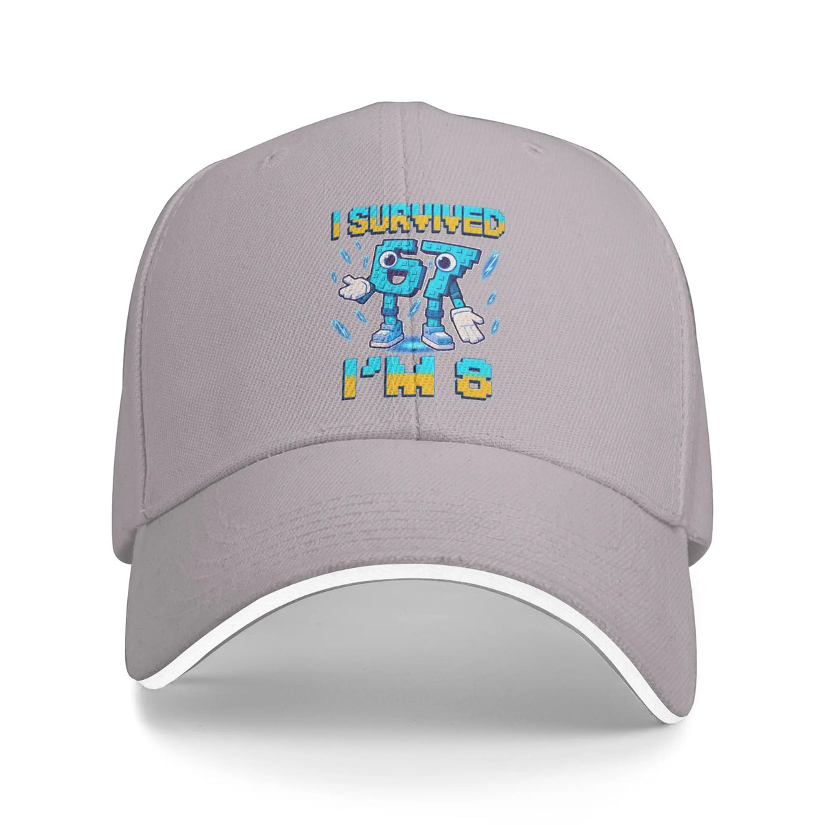 Unisex 8e verjaardag ‘I'm 8 Year Old Six Seven Bruh 6 7’ Brainrot-meme-pet Zonne-baseballpetten Nieuwe baseballpet Zonnehoeden