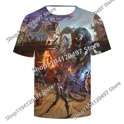 Fortnite Theme Birthday Number T-Shirt, Summer Child White Clothes, Cartoon Hot Game Short Sleeve Tees, Casual Tops, Funny Gifts