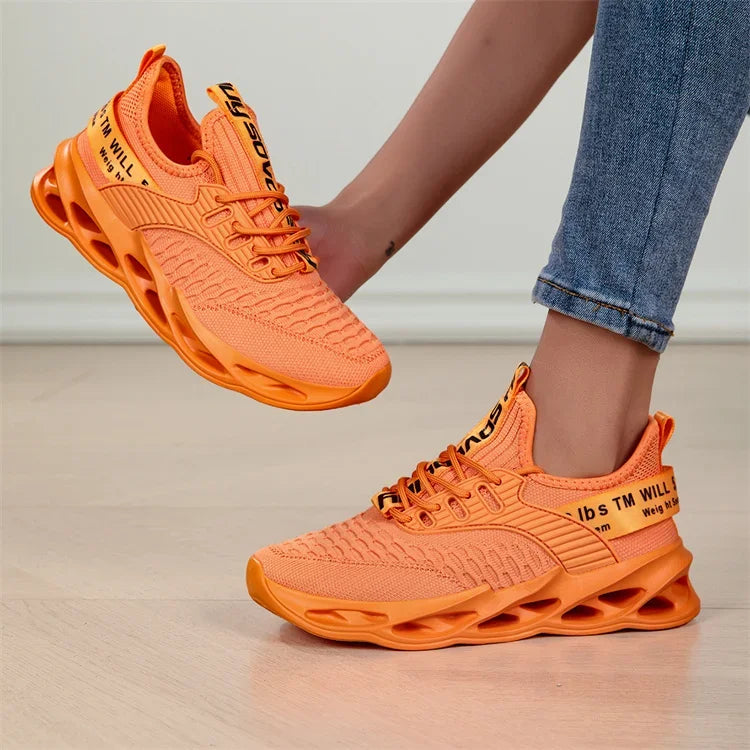 Baskets décontractées roses pour femmes et hommes, chaussures Blade, grandes tailles (46), chaussures de course légères et respirantes pour hommes, baskets de sport en mesh