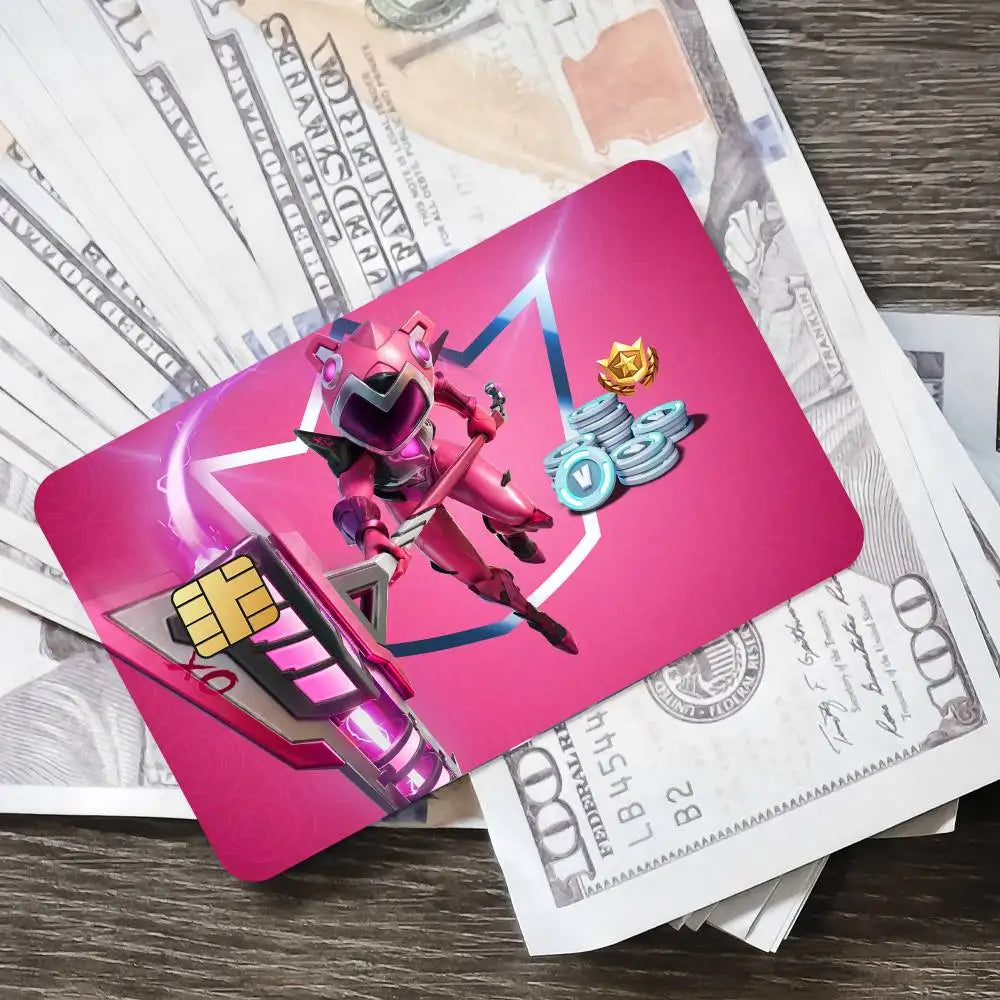 Αυτοκόλλητα κάρτας παιχνιδιού Fortnite Cuddle Team Leader για τραπεζική κάρτα, προστατευτική αδιάβροχη μεμβράνη κάλυψης, αυτοκόλλητο δώρο-έκπληξη