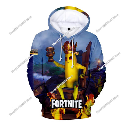 Game Fortnite Hoodies Teenager Boys Hoodie Kids Sweatshirts Cartoon Leisure Outwear Children Cosplay Pullovers Streetwear Gift