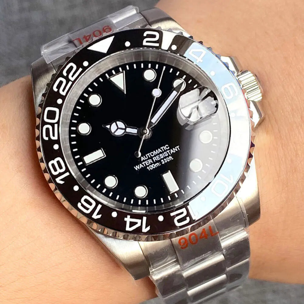 200m Waterproof Miyota8215 Automatic Men's Watch Diver Watches 40mm Mechanical Movement Luminous Jubilee Strap Glide Lock Buckle