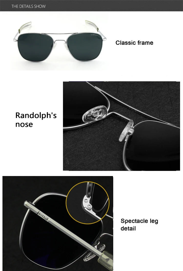 RE Sunglasses Man American Army Military Aviation Pilot Sun Glasses Glass Lens Woman Luxury Brand Vintage Metal Titanium Frame