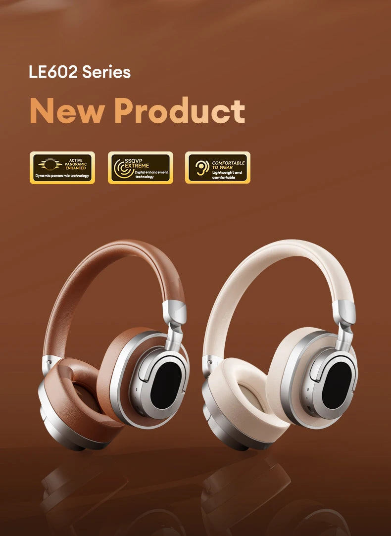 Cuffie over-ear Lenovo LE602 Bluetooth 6.0 – Headset gaming HiFi stereo ANC wireless e cablato con microfono ENC HD