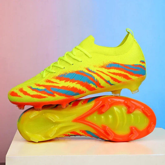 Botas de fútbol para hombre, deportivas, ultraligeras y antideslizantes, para exterior, tacos de adulto para partido, unisex, cómodas para césped, alta calidad