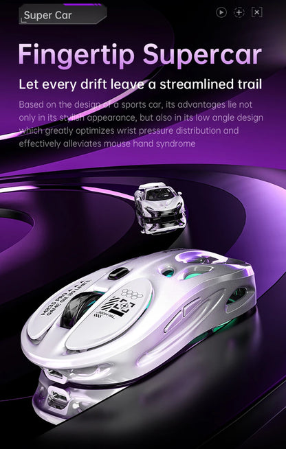 Wireless 2.4G Tri-Mode RGB Gaming Mouse Hollow Lightweight Design With Chroma Lighting Wired Bluetooth E-Sports Mouse Controller