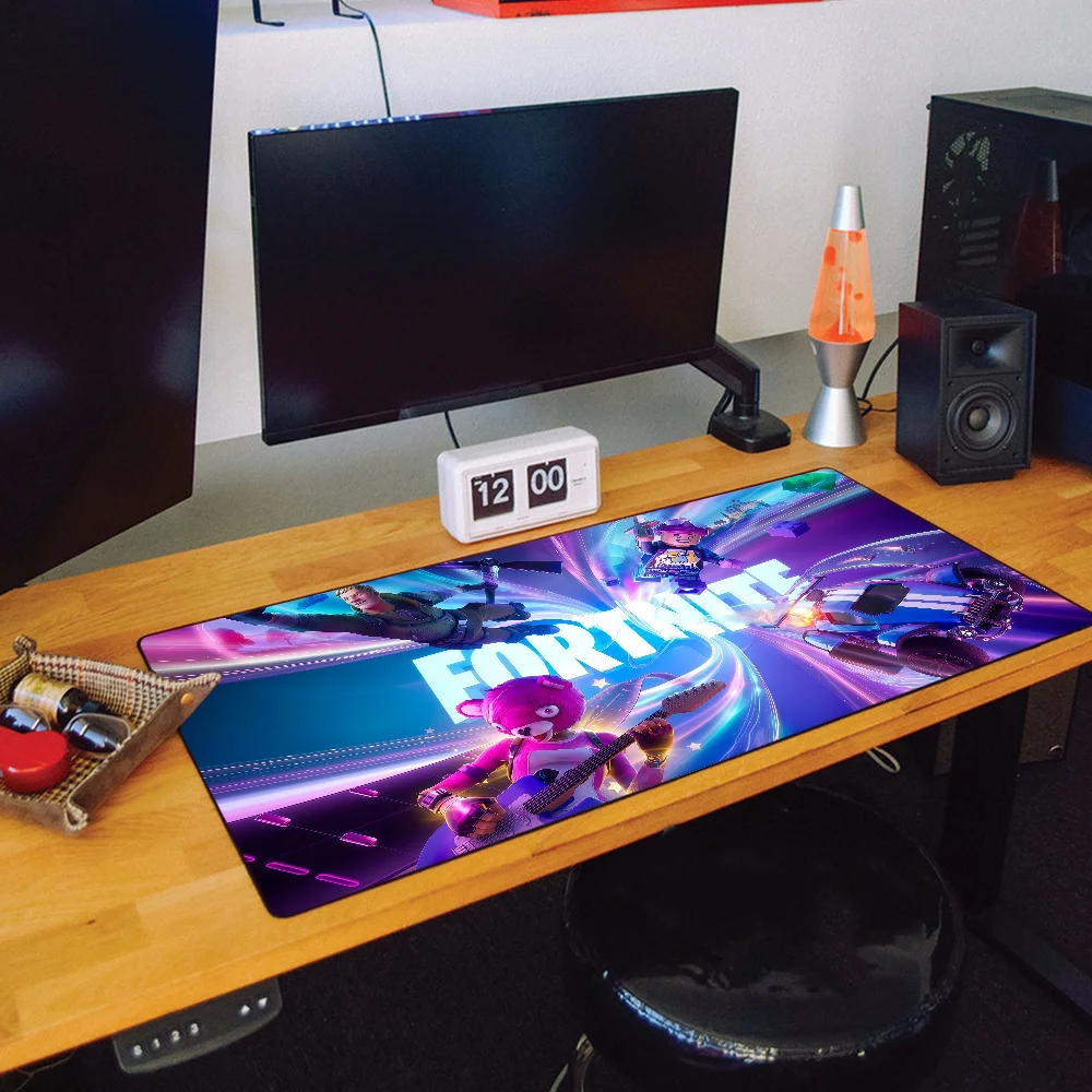 Tapete de Rato Gaming F-Fortnite Survival Battle, Grande, para Secretária e Teclado, Ergonómico, em Borracha, para PC e Escritório, Antiderrapante, Anti-Desfiamento, Personalizado para Casa