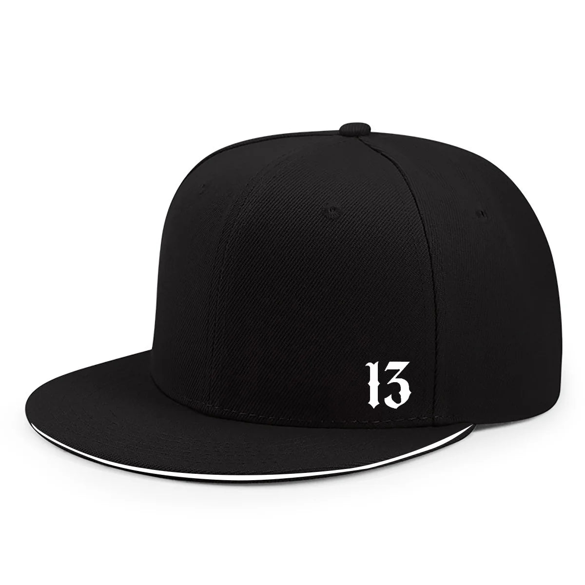 Both Men's And Women's Printed Digital 13 Breathable Flat Brim Hat Suitable For All Seasons Fashionable Versatile Baseball Cap