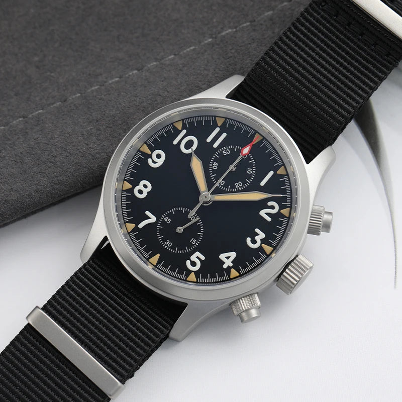 Militado ML1868 Watch VK61 Quartz Movement 100m Waterproof Watches Men Stainless Steel Chronograph Sapphire Crystal Wristwatch
