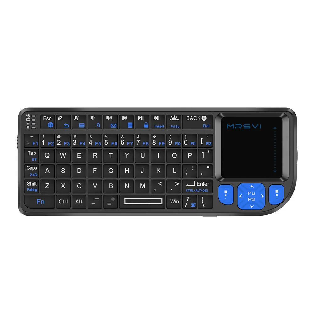 MRSVI Mini Bluetooth Keyboard A8 PLUS, Backlit 2.4GHz Wireless Keyboard with Touchpad for Android TV Box, Mac, Laptop, Windows