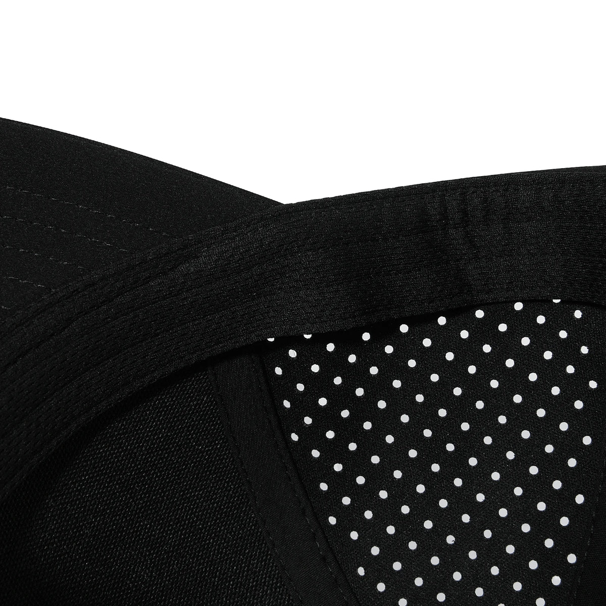 VOBOOM Herren-Baseballkappe mit Schnell-Trocknungsfunktion, lasergeschnittenem Netzstoff, gewölbter Krempe und Snapback-Verschluss – für Outdoor, Laufen und Reisen – schwarze Kappe