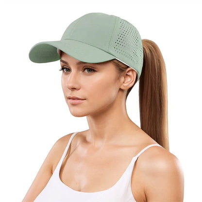 Women Ponytail Hats Summer Quick-dry Baseball Cap forTeenager Girls Sun Hats Casual Sports Mesh Woman Summer Hat Outdoor Travel