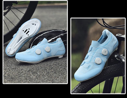 Scarpe da ciclismo su strada unisex, HsYixin traspiranti SPD autobloccanti antiscivolo, scarpe da corsa per bici da strada, MTB flat e sneakers da bicicletta
