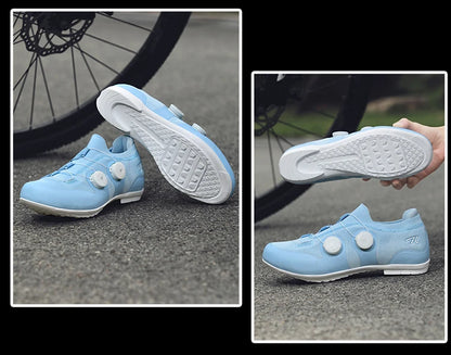Scarpe da ciclismo su strada unisex, HsYixin traspiranti SPD autobloccanti antiscivolo, scarpe da corsa per bici da strada, MTB flat e sneakers da bicicletta