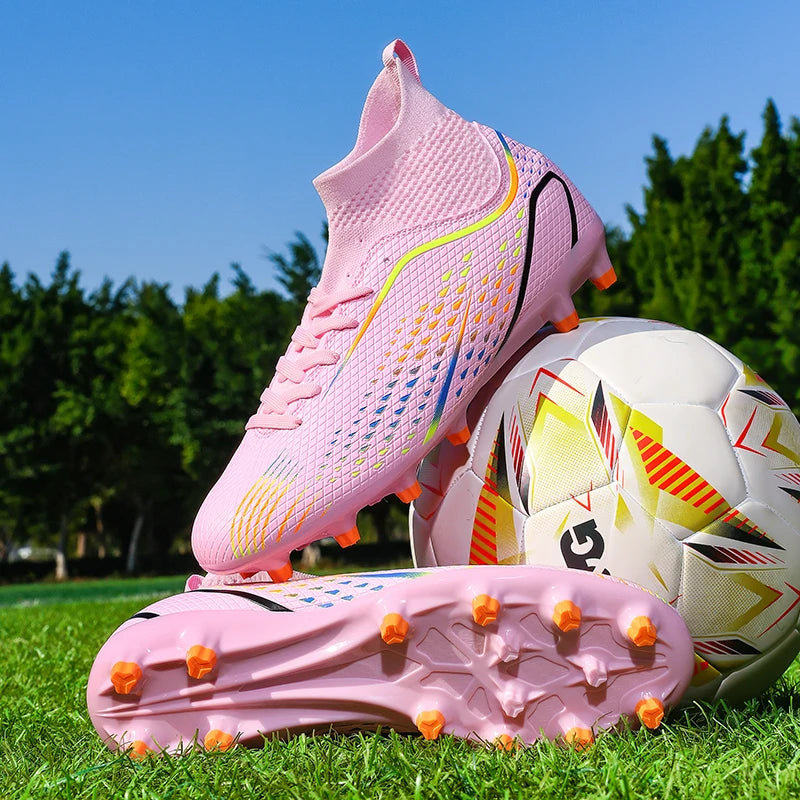 Mens Football Field Boots Ultralight Turf Indoor Society Training Soccer Shoes Cleats for Kids Sneakers TF/FG Football Shoes