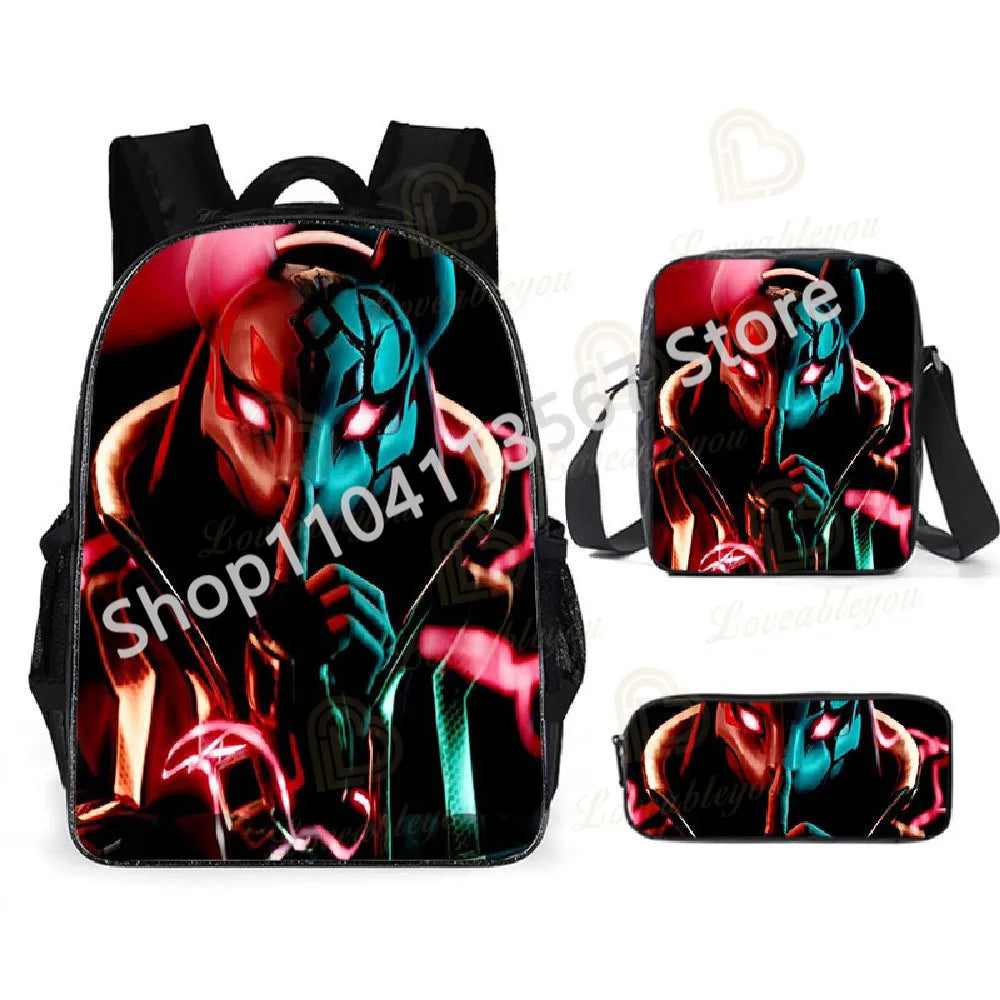 Fortnite Kids 3pcs Backpack Set Women Backpacks Office Stationery for Teenage Girls Boys Laptop Backpack Casual Travel Rucksack