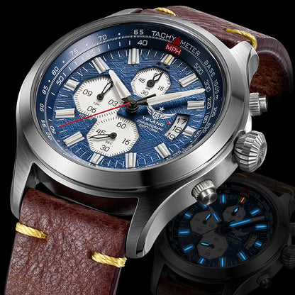 YELANG V1029S Men's Quartz Watch 42mm Japan OS10 Movement T100 Luminous 100M Waterproof Sports Military Style Watches Sapphire