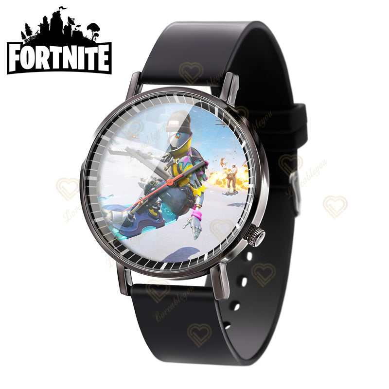 Relógio de Pulso Fortnite para Homem e Mulher, Relógio com Estampado Battle Game, Novidade 2025, Relógio de Quartzo Feminino, Presentes de Aniversário para Crianças