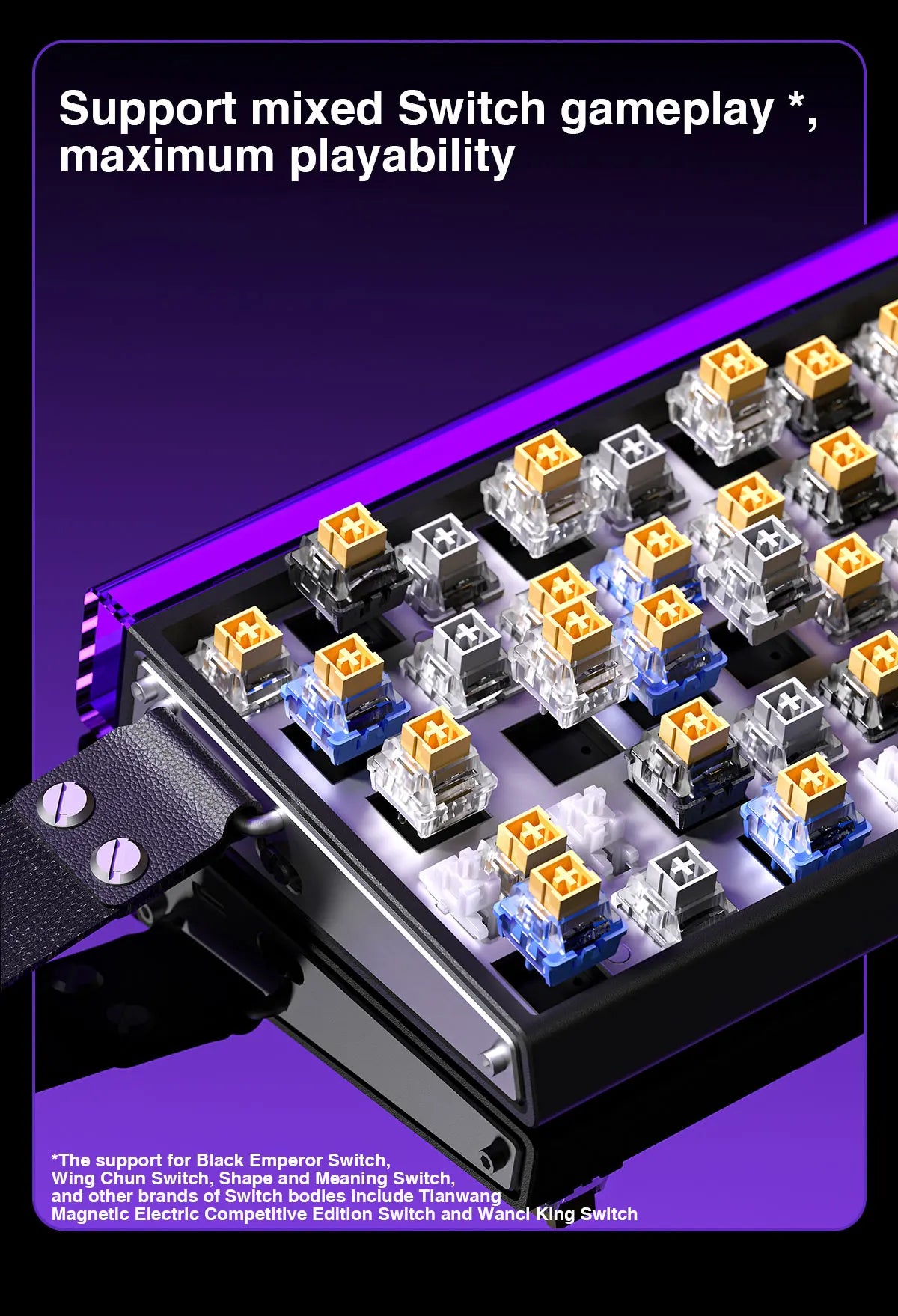 Teclado mecânico gaming com fios AULA HERO68 HE, switches magnéticos, Rapid Trigger, taxa de polling 8K, RGB, para esports