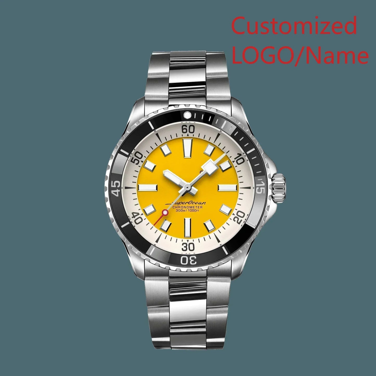 A11 Store Customized Watch Super ocean Mens Automatic Mechanical Watch Stainless Steel Black Blue Ceramic Bezel 44mm