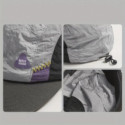 Color Matching Baseball Cap Flat-brimmed Breathable Quick-drying Hat Drawstring Summer Thin Sun Protection Caps Hiking Hats