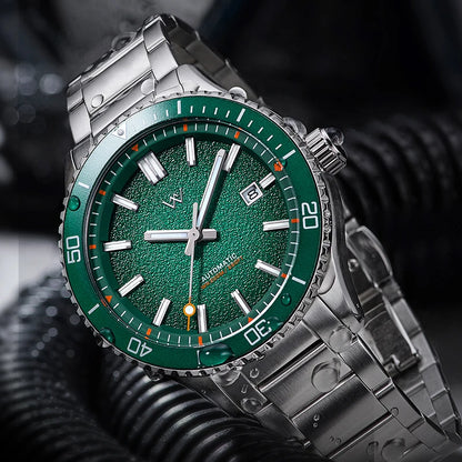 WM Watch Automatic Mechanical Dive Watch Man MIYOTA 8215 Waterproof Stainless Steel Sapphire Welly Merck Diving Watches WM046