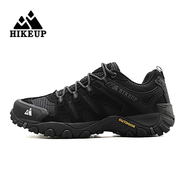 HIKEUP Мъжки туристически обувки от велурена кожа, устойчиви на износване outdoor обувки за трекинг, разходки, лов и тактически маратонки