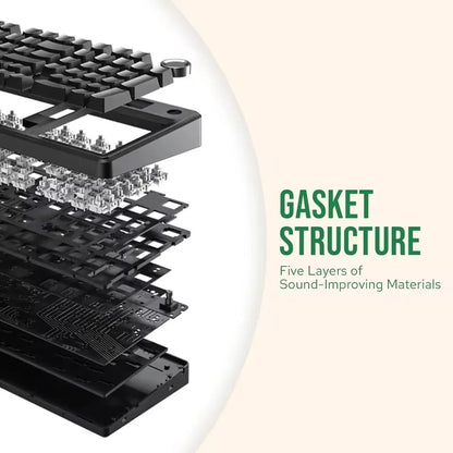 AULA F99 PRO Wireless Gaming Mechanical Keyboard 99 Keys Hot Swappable Gasket Structure 96% 8000mAh Battery Keyboard with Knob