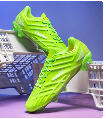 Double Star Adult Youth AG Soccer Cleats Non-Slip Durable Artificial and Natural Grass Football Shoes for Training and Matches Men Women
