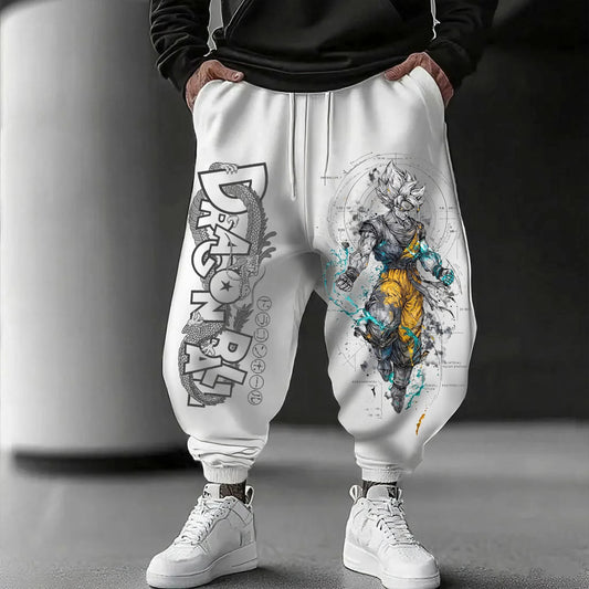 Pantalones deportivos Dragon Ball GOKU de animación japonesa 2025, estilo americano holgado de otoño, cálidos leggings de algodón para hombre y mujer