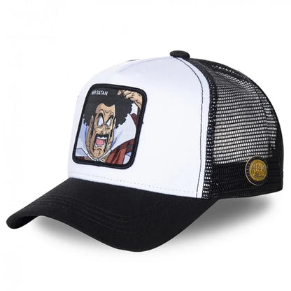 Cappellino Dragon Ball Son Goku da viaggio estivo con visiera, da uomo, ricamato, stile hip-hop, visiera parasole, cappellino trucker regolabile in rete