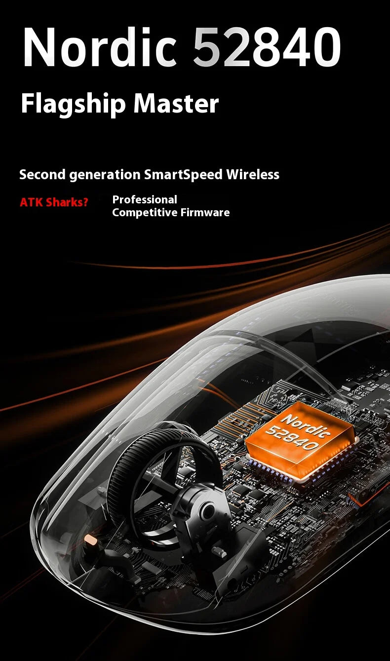 ATK A9 Plus Gaming Mouse Wireless A9/A9 SE/A9 Pro Tri Mode 8K Gaming Mouse Lightweight A9 Ultimate E-sports PC Gift Customized