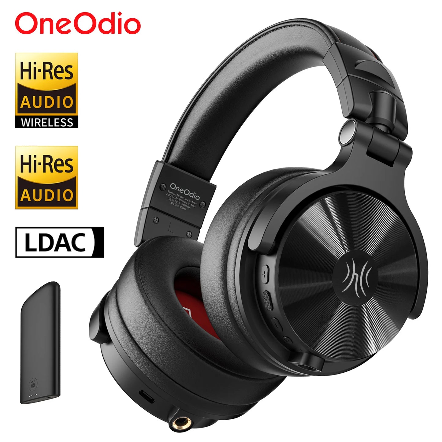 Cuffie DJ wireless OneOdio Studio Max Bluetooth 6.0 – latenza ultra bassa di 9ms, headset over-ear da monitoraggio studio Hi-Res LDAC con microfono