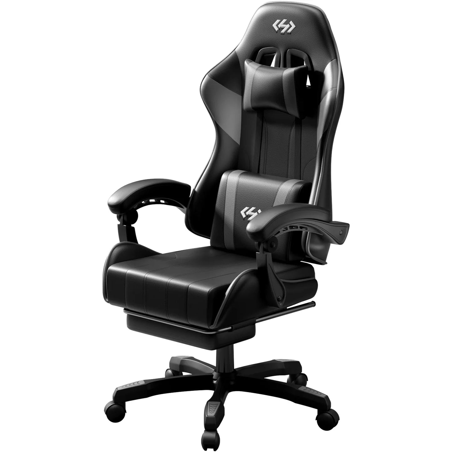 Sedia gaming ergonomica, sedia da ufficio per computer con poggiapiedi e poggiatesta, sedia da ufficio per adulti con altezza e schienale regolabili