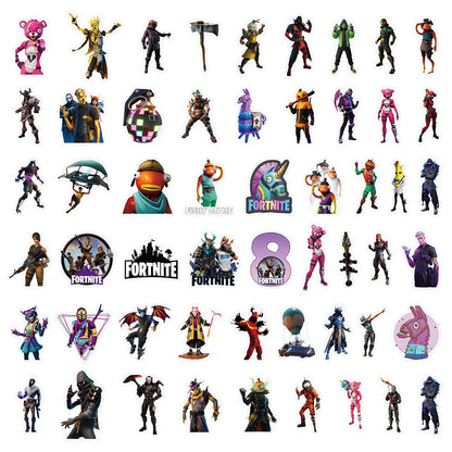 Fortnite Creative Personality Graffiti Sticker Animation Cartoon Goo Card Mobile Phone Case Scooter Water Cup Sticker Decoration