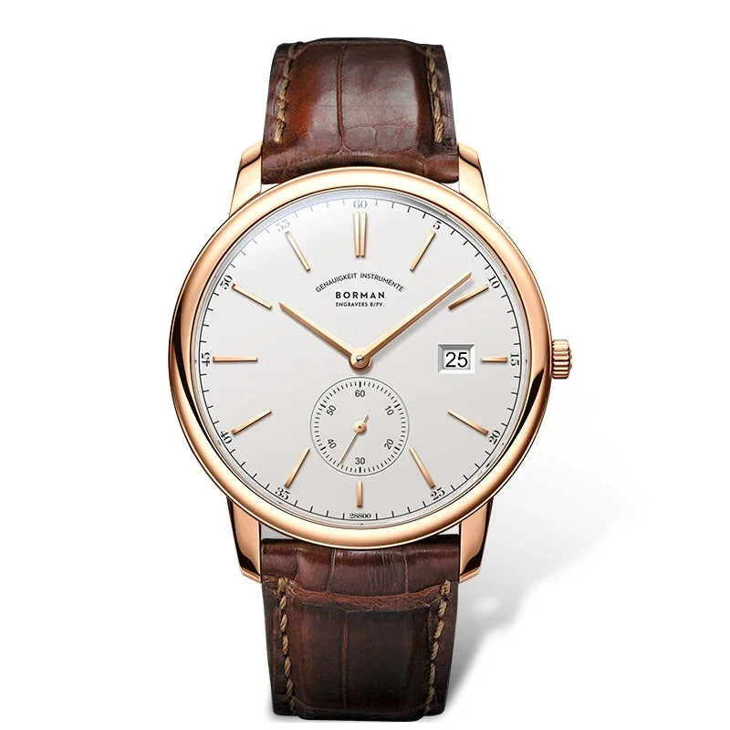 BORMAN BM3817 TOP Watch New 42 Luxury Men's Automatic Mechanical Watches Sapphire Ultra-thin 50M Waterproof Sub Dial Clocks