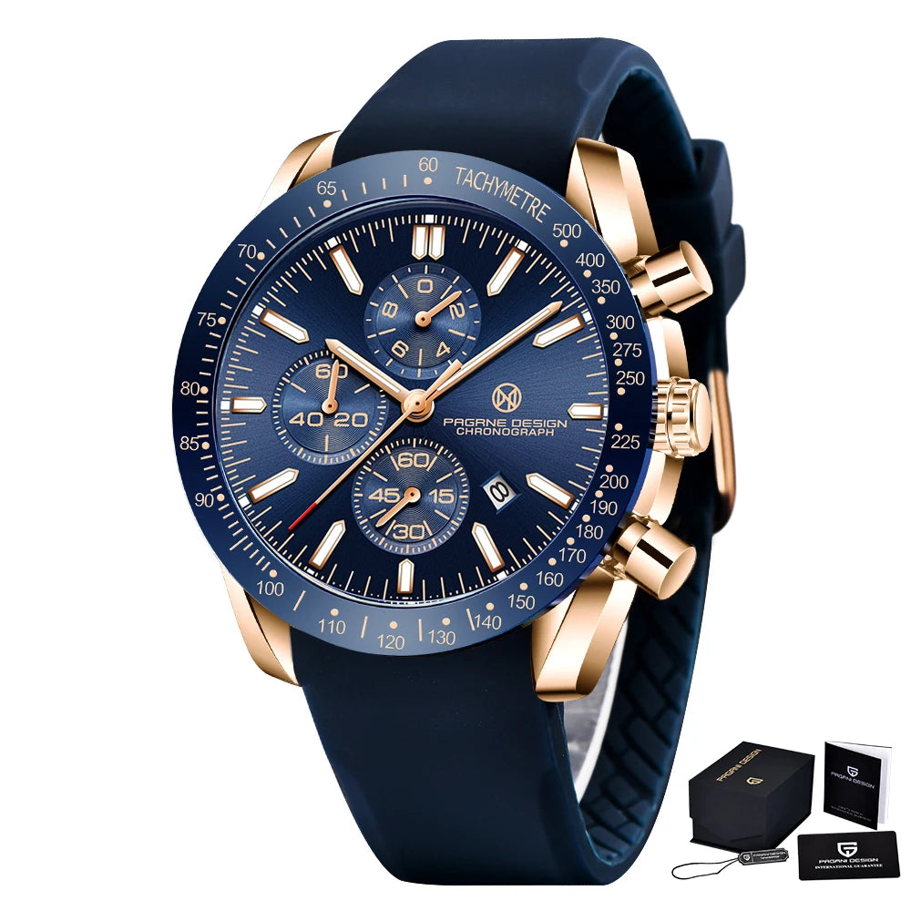 PAGRNE DESIGN Quartz Watches Multi functional chronograph 44mm Fashionable men's watch PAGANI DESIGN Extended Brand PG5140