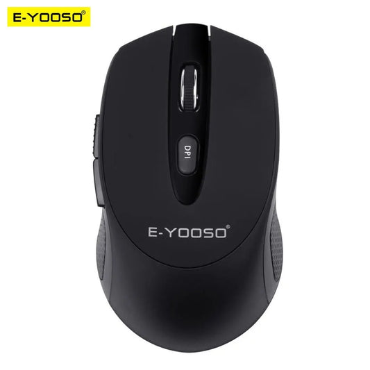 E-YOOSO E-1020 USB 2.4G kabellose Gaming-Maus, geräuschlos, stumm, fürs Büro, 2400 DPI, optische Gaming-Maus, ergonomisch, für Laptop, PC und Computer
