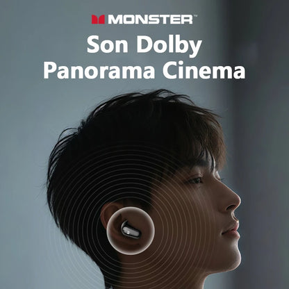 Monster MQT52 kabellose Bluetooth 5.4-Ohrhörer mit langer Akkulaufzeit, Gaming-Kopfhörer im Dual-Modus, Hi-Fi-Stereoklang-Headset mit Mikrofon