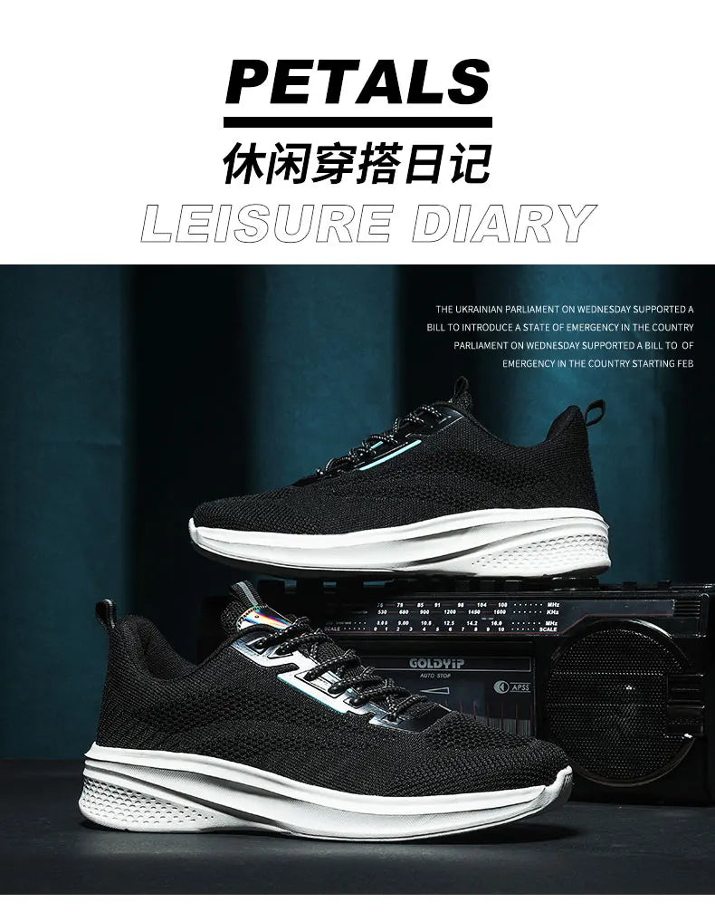 Leather Men Shoes Sneakers Trend Casual Shoe Italian Breathable Leisure Male Sneakers Non-slip Footwear Men Vulcanized Shoes