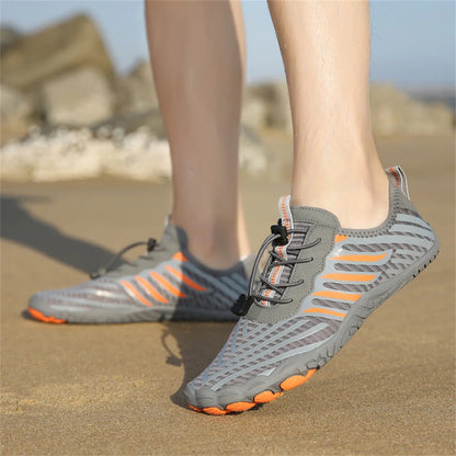 Unisex rychleschnoucí boty do vody pro muže a ženy, barevné plážové a plavecké aqua boty na surfování a pobyt u moře, párové barefoot tenisky proti proudu